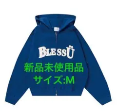 ブレスユー blessu ジップパーカー ブルー Mサイズ