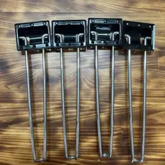 訳あり M101 折り畳み テーブル用脚 4個セット DIY 黒/銀 - メルカリ