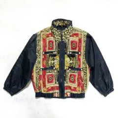 Vintage バロック　デザイン　ナイロンジャケット　ビッグシルエット