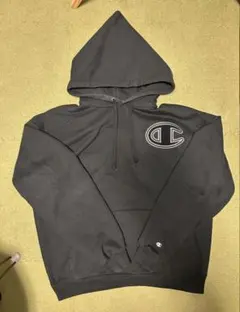 Champion スーパーフーディ　XL us企画 当時物　黒　00s 90s