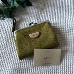 新品Dakota 二つ折り牛革財布 オリーブグリーン