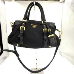 プラダ 2WAY ショルダーバッグ ナイロン レザー 【中古】【PRADA】