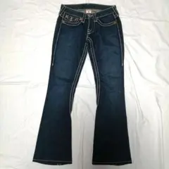 ◆トゥルーレリジョン　デニム　Rainbow JOEY　フレア　W27 TRUE RELIGION JOEY BIG T フレアデニム ダメージ W28 - メルカリ