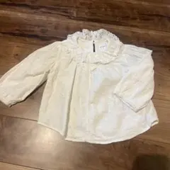 アイボリー レース襟 長袖ブラウス 100cmくらい