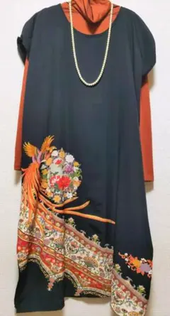 着物リメイク/黒留袖/ワンピース/おまけ付き