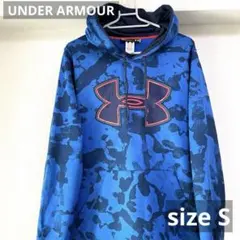 UNDER ARMOUR アンダーアーマー プルオーバーパーカー　S ブルー迷彩