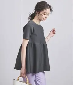 UNITED ARROWS P ペプラム ショートスリーブ ニット - メルカリ