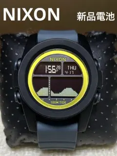 【新品電池】 NIXON デジタル腕時計 タイドグラフ　ブラック/グレーのサムネイル