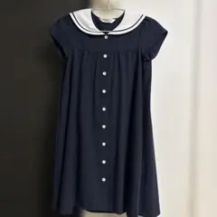 本日限定　お値下げ　美品　CHOPIN ネイビー セーラー襟 ワンピース　140