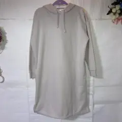 CINEMACLUB Mサイズロングパーカ裏起毛Mサイズホワイト系