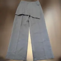 LAKOLE ラップデザイン ワイドパンツ グレー M