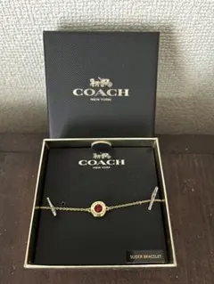 COACH スライダーブレスレット ゴールド レッドのサムネイル