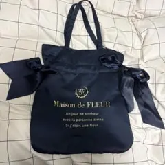 Maison de FLEUR トートバッグ ネイビー