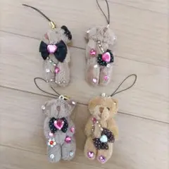 キラキラくまさんのキーホルダー　4匹セット