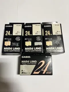 CASIO ネームランド テープ 24mm 4本 新品