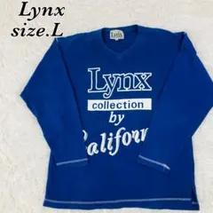 Lynx　リンクス　ニット　ブルー　サイズL　かっこいい　お出かけ　長袖のサムネイル