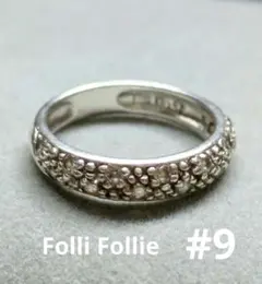 Folli Follie　パヴェダイヤ風シルバーリング　9号のサムネイル