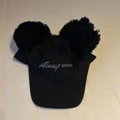 ミッキーマウス 耳付きキャップ 黒