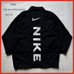 ナイキ ナイロンジャケット 白タグ 背面プリント シャカシャカ ラバーロゴ M