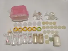 哺乳瓶7本、搾乳機2個、ほか