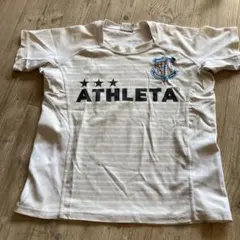 ヴァンフォーレ甲府　ATHLETA ストライプ柄 ホワイトシャツ　130サイズのサムネイル
