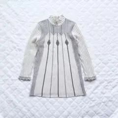 00s vintage ハイネックニットワンピース ガーリー Y2K アーカイブ