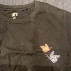 UNIQLO ユニクロ　キッズ　鬼滅の刃　胡蝶しのぶ　Tシャツ　黒　150cm