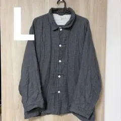 廃盤 無印良品 紳士 四重ガーゼパジャマ L チャコールグレー
