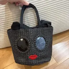 a-jolie ハンドバッグ 赤内装 黒ハンドル