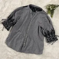 アクシーズファム axes femme ボリューム袖　ブラウス　ギンガムチェックのサムネイル