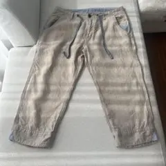 OUTDOOR 100%麻 リネン ベージュ ショートパンツ Lのサムネイル