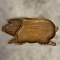 ☆新品未使用品☆カナダ製の木製 折りたたみ式 フルーツバスケット 犬 