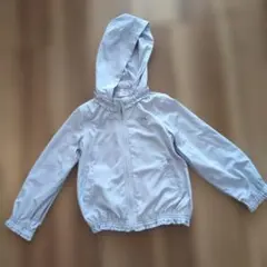 メゾピアノ 薄紫色 フード付きパーカー 130cm