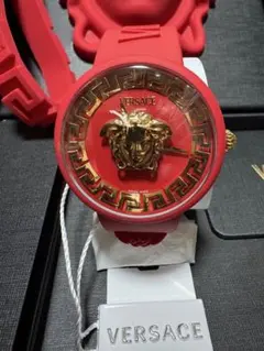 VERSACE 腕時計 レッド シリコンラバーベルト新品未使用のサムネイル