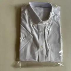 UNIQLO ホワイト M レギュラーフィット 半袖シャツ　ボタンダウン