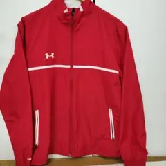 アンダーアーマー／フルジップ　ウィンドブレーカー　MD メンズ　赤　レッド