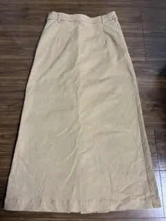 LEPSIM ベージュ ロングスカート スリット付き