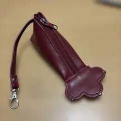 肉球モチーフ キーケース ボルドー