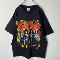 90s KISS Tシャツ L USA製 ブラック 両面プリント ワールドツアー