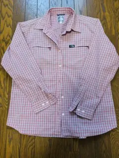 ザ・ノース・フェイス　チェック　ファスナーポケット　長袖シャツ　レディース　L