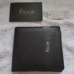 新品未使用 ficce 二つ折り財布 ブラック