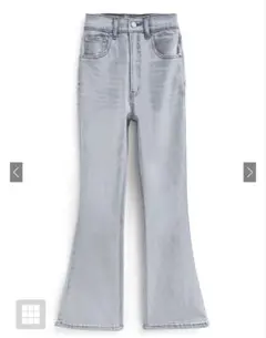 GRL フリージアハイウエストフレアデニムパンツ cu522 S