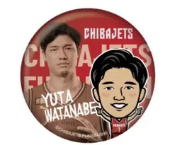 千葉ジェッツ 渡邊雄太 缶バッジ ガチャガチャ HOME ver.