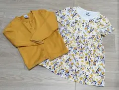 プチバトー ワンピース カーディガン セット 24m 86cm 花柄　春コーデ