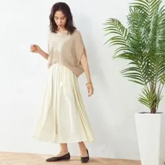 【新品・タグ付き】COMME CA ISM楊柳ロングスカート&ニットプルオーバー