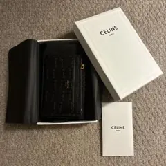 【美品】CELINE セリーヌ ジップ付きカードホルダー コインケース