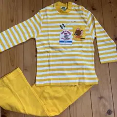 【新品】80s昭和レトロ　トムとジェリー パジャマ上下　白・黄　100