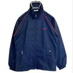 定番モデル 80s adidas ロゴ刺繍 ハイネック ナイロンジャケット M