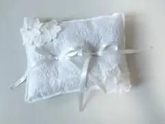 ハンドメイド リングピロー 挙式のみ使用 13×18×4cm 一点物