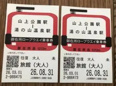 避暑に　御在所ロープウェイ往復乗車券2人分　ペアチケットのサムネイル